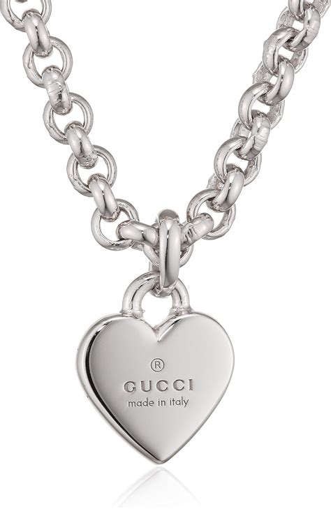 gucci necklace heart free shipping|gucci heart bracelet with trademark.